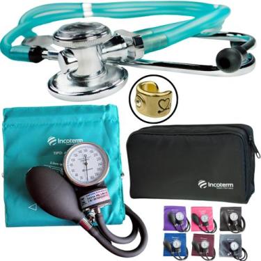 Imagem de Kit Aparelho Pressao Esfigmo Aneroide Estetoscopio Rappaport - Love Sa