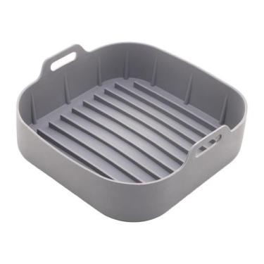 Imagem de Forma cozimento quadrada fritadeira eletrica silicone 20,5 cm x 20,5 c