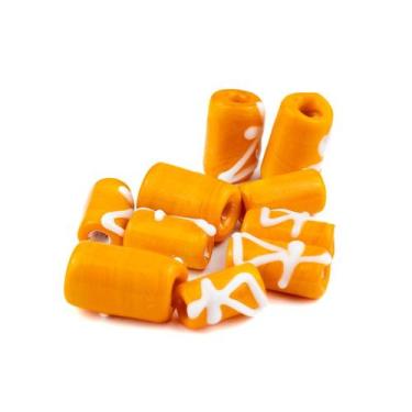 Imagem de Kit c/ 10 Firmas Desenhada 17mm Ewá Laranja Murano Guias - Lua Mística