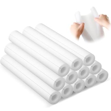Imagem de DoubleFill 12 peças de macarrão de espuma de grampo jumbo para piscina pré-fenda, proteção de tubo de espuma para enchimento, para-choque, natação, flutuante, embarcação, 55 cm de comprimento