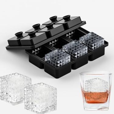 Imagem de Molde de bola de gelo para bola de golfe de 5,3 cm grande moldes de gelo de silicone formas divertidas formas de artesanato moldes de gelo novidade presentes de Natal para homens e mulheres, coquetéis