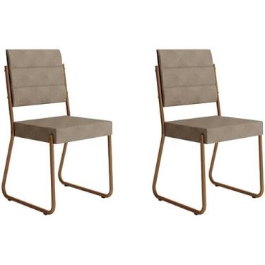 Imagem de Conjunto 2 Cadeiras de Jantar Carraro Caramelo/Rose