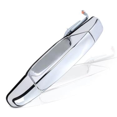 Imagem de Maçaneta externa cromada traseira esquerda do lado do motorista compatível com Chevy Silverado Suburban Avalanche Tahoe 2007-2014, GMC Sierra Yukon, Cadillac Escalade substitui # 22738725, 15915659