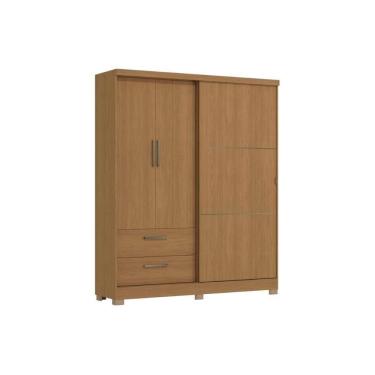 Imagem de Guarda Roupa Casal 3 Portas (1 de Correr) e 2 Gavetas C533 Freijó - Kappesberg