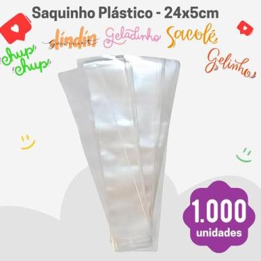 Imagem de Saquinho Para Geladinho Gourmet Gelinho 5x24cm 1.000 unidades - SEM MA
