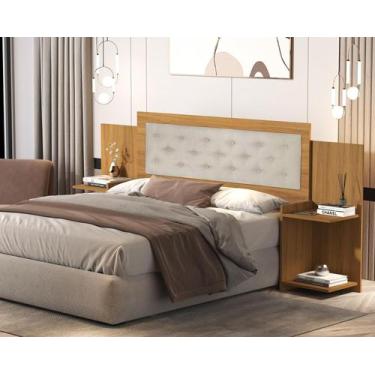 Imagem de Cabeceira MDF Moderna Regulável com Detalhe Estofado Viena - BEA BENTO