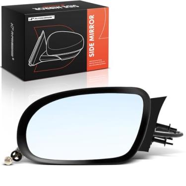 Imagem de A-Premium Espelho retrovisor manual do lado do motorista compatível com Chevrolet Impala 1995-1996, Caprice 1995-1996 e Buick Roadmaster 1995-1996 - Espelho retrovisor externo preto não aquecido