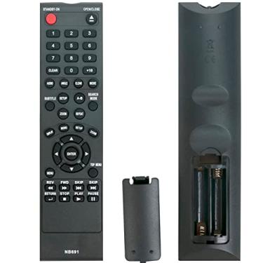 Imagem de NB691 NB691UD Controle remoto de substituição adequado para Magnavox DVD CD Player FUNAI DVD CD Player MDV2300 MDV2300/F7 DP100FX4 DP170FX4 DP100MW8 NB093UD DP100MW8B_A MDV2100/F7 DP100MW8 8B_B DPD