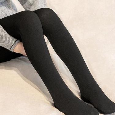 Imagem de Meia Calça Grossa infantil Frio Inverno Unissex Preto 2 a 14 anos - J&