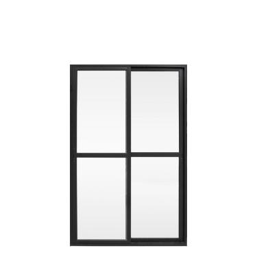 Imagem de Porta De Alumínio De Correr 210x150cm 2 Folhas Suprema Preto