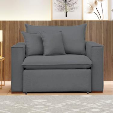 Imagem de Poltrona Retrátil 100cm Barcelona Cinza