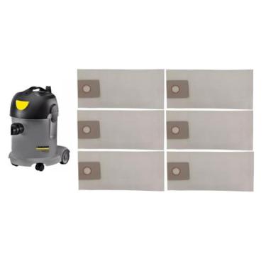 Imagem de Kit com 6 sacos descartaveis aspirador de pó karcher t14 1