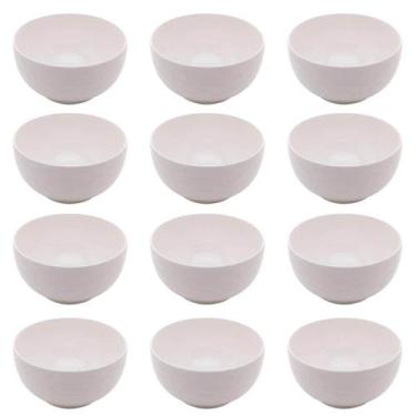 Imagem de Conjunto 12 Bowls 400ml Porcelana Branca Lyor New Bone Lagos Iogurte A