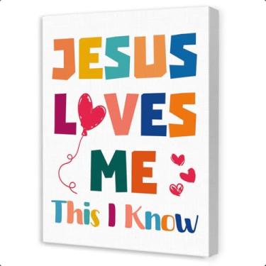 Imagem de OTINGQD Arte de parede cristã para crianças, decoração de parede das escrituras bíblicas, arte de parede de berçário cristão, decorações de escola dominical para sala de aula, decoração de parede em