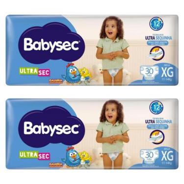 Imagem de KIT 2 Fraldas BabySec Ultra Mega Tamanho XG 30 Unidades