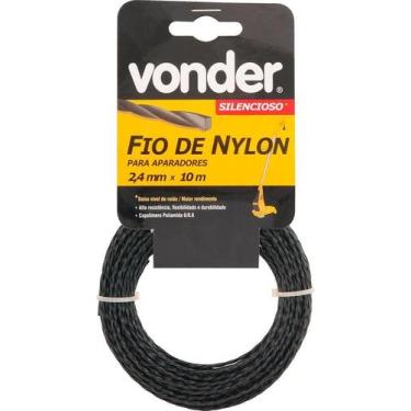Imagem de Fio Nylon 2,4Mmx10M Silencioso Roçadeiras E Aparador Vonder