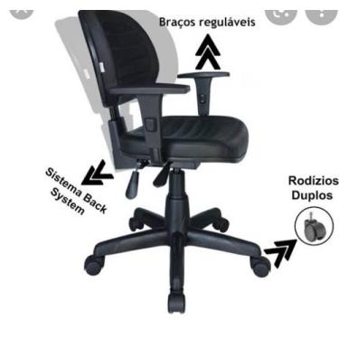 Imagem de Cadeira executiva gomada  com braços ergonômicos - Sc Poltronas 