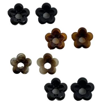 Imagem de Kit 8 Peças Piranha Prendedor Acrilico De Cabelo Mini Sol (Variado)