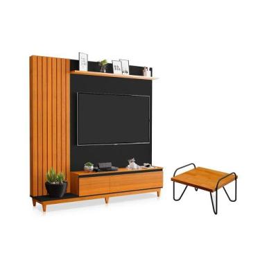 Imagem de Mesa de Centro e Painel Genebra Naturale Preto Freijó - CASA H