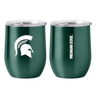 Imagem de Logo Brands 172-S16CB-1: Michigan State 473 g Gameday Stainless Curved Beverage