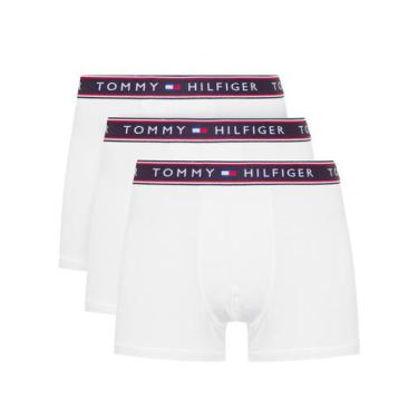 Imagem de Cueca Tommy Hilfiger Cotton Stretch Trunk Colors Branca Pack 3UN, M/M