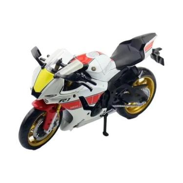 Imagem de Modelo De Brinquedo De Liga Metálica Para Motocicleta Yamaha YZF-R1M E