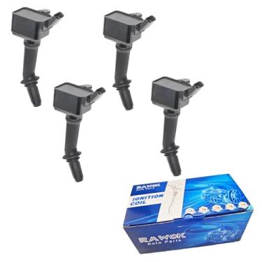 Imagem de RAWOK Pacote De Bobinas Ignição Uf802 Com 4 Peças, Compatível Chevy Cruze Buick Encore 1.4L 1399Cc 2016-2019, Equinox Malibu Volt 1.5L 2016-2022, Gmc Terrain 2018-2020, 12635672 12670053 12698064