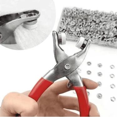 Imagem de Alicate Botão Metal TicTac Pressão + 1000 Botão Pressão 9.5mm - Inova 