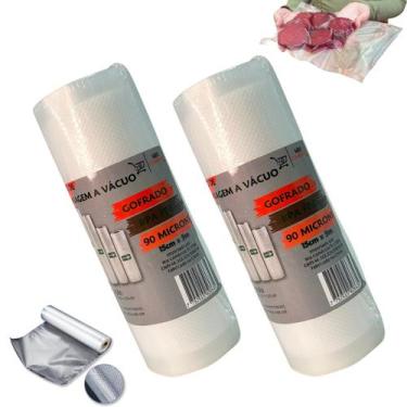 Imagem de Bobina Refil Seladora Vacuo 2un 15cm X 5m Conservar Alimentos Cella Ec
