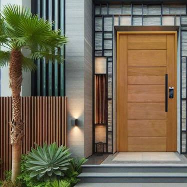 Imagem de Porta Pivotante Batente 14 Fechadura Digital Puxador Tubo 102 X 210 Esquerdo 3b