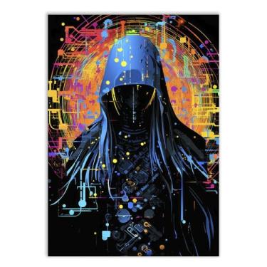Imagem de Placa Decorativa Ai Ceifeiro Tecnologia Ilustração Cyberpunk Poster Quarto Sala