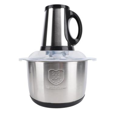 Imagem de Eujgoov Sus Aço Inoxidável Alimento Elétrico Chopper Multifuncional 500W Processador de Carne de Cobre para Cozinha de Cozinha Segura (Plugue da UE 220V)
