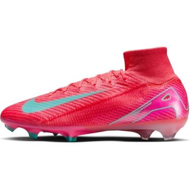 Imagem de Nike Chuteiras de futebol Mercurial Superfly 10 Elite FG de cano alto (FQ1454-800, brilho de brasa/verde aurora), Ember Glow/Verde aurora, 40