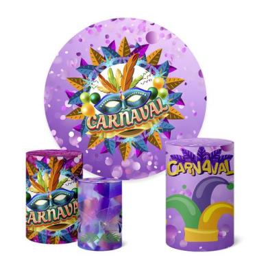 Imagem de Trio Capas Cilindro + Painel Redondo 1,50m Carnaval - Fadrix, K1CNV000