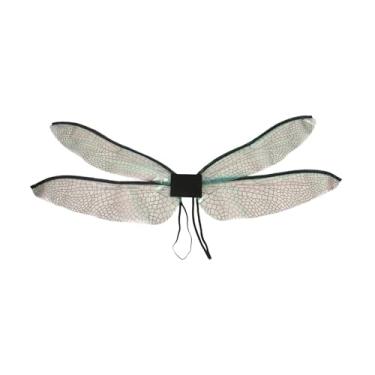 Imagem de Vaveren Fantasia de libélula com asas de fada, fantasia para adultos e crianças, para adereços fotográficos e eventos, Preto