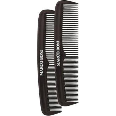 Imagem de KIT 2 PENTE DUPLO MASCULINO BLACK DENTES FINOS E MEDIOS PACK REF:0891