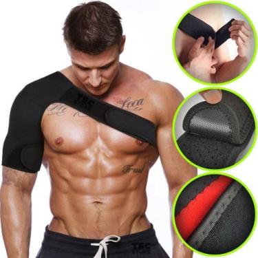 Imagem de Suporte Ombro Neoprene Ortese Umero Protetor Ombreira Tensor - Um Temp
