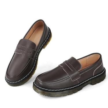 Imagem de CLAKBLRG Mocassins femininos clássicos Penny mocassins femininos modernos para dirigir mocassins femininos, Café, 36