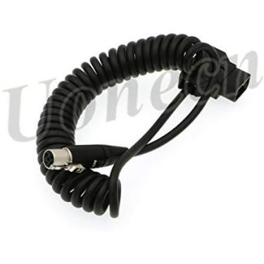 Imagem de Cabo de alimentação ARRI RED para monitor de câmera mini XLR 4 fêmea para cabo de mola D-tap para TV LOGIC VFM-058W/TV LOGIC VFM-056W