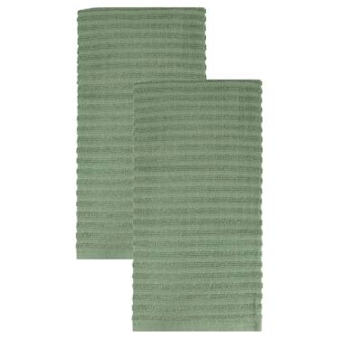 Imagem de Ritz Coleção Royale 100% algodão felpudo penteado, altamente absorvente, conjunto de toalhas de cozinha grandes, 71 x 45 cm, pacote com 2, sólido, zimbro