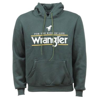 Imagem de Moletom com Capuz Masculino Verde Wrangler 38399