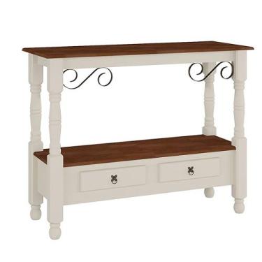 Imagem de Aparador de Madeira com 2 Gavetas e Prateleira Antique 114 cm com Pés 