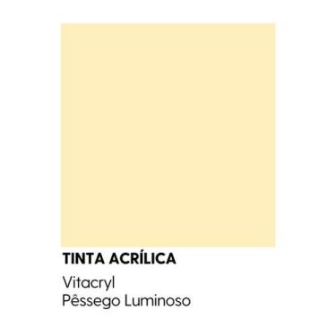 Imagem de Tinta Emborrachada Acetinada Amarelos - Vitacryl, Pêssego Luminoso, 3,