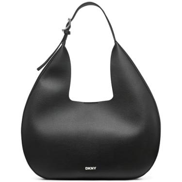Imagem de DKNY Bolsa Hobo grande Camila, preta/prata