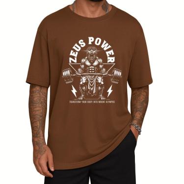 Imagem de Camiseta Oversized Zeus Gola Alta Streetwear Academia Treino-Masculino