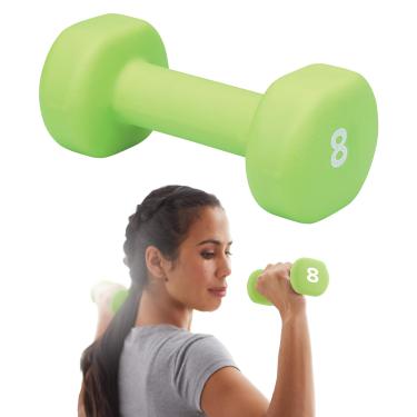 Imagem de Halteres de peso de m o 3,6 kg Revestido de neoprene para exerc cio e fitness haltere para exerc cios em casa equipamento de gin stica exerc cios de treinamento de for a pesos livres para mulheres, homens (3,6 kg, verde)