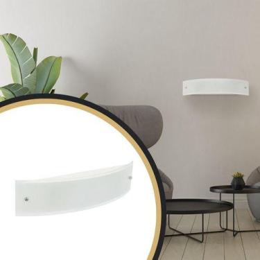 Imagem de Arandela Luminaria Ambientes Internos Vidro Curvo de Parede 440x100mm 