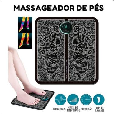 Imagem de Massageador P/ Pés Tapete EMS Circulação Imediata Preto - ASAF