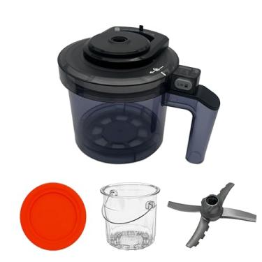 Imagem de Tampa externa de substituição e pá, compatível com a máquina de sorvete Ninja Creami: NC301, NC300, NC299AMZ Series (tampa externa da tigela + pá + tigela externa + caneca + tampa de cerveja)