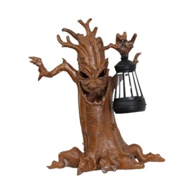 Imagem de Stgfyxgs Estátua de árvore de Halloween, Escultura Iluminada, Colecionável, Presente de Inauguração, Estatueta Iluminada Exclusiva Movida a Energia Solar